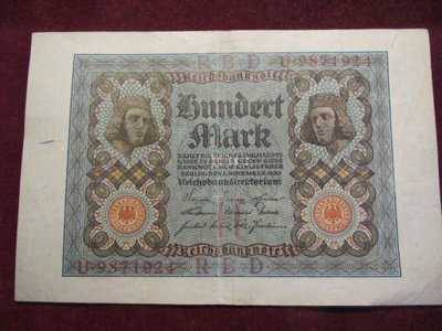 100 mark 1920 Saksa-Germany