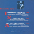 Bernie Lyon • The Love Of A Woman CD-Single - pikkukuva 2