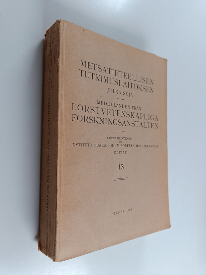 Metsätieteellisen tutkimuslaitoksen julkaisuja 13
