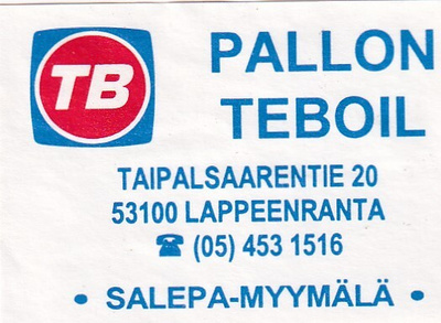 Lappeenranta. Pallon TEBOIL.  .  s96