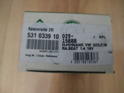 Audi, Seat, Skoda, VW hammashihnan kiristin INA531033910