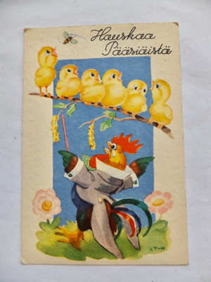 VANHA Postikortti Pääsiäiskortti Tilgmann 1937