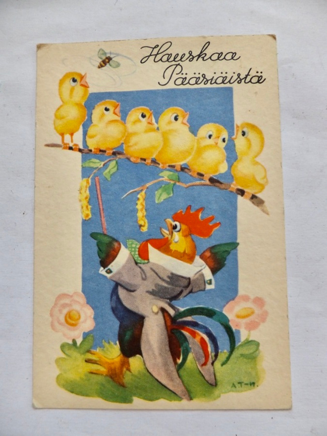 VANHA Postikortti Pääsiäiskortti Tilgmann 1937