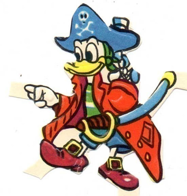 WANHA DISNEY / Aku Ankka merirosvolaivan kapteenina. 1960-l.