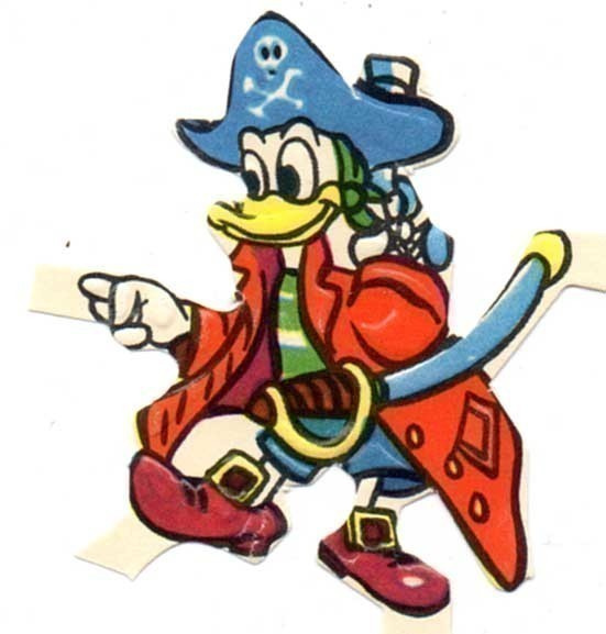 WANHA DISNEY / Aku Ankka merirosvolaivan kapteenina. 1960-l.