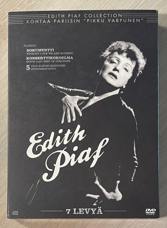 Edith Piaf -kokoelma (2DVD + 5CD) uusi ja muoveissa