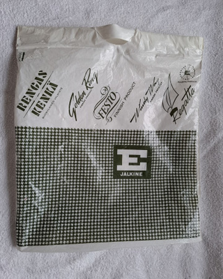 E Jalkine muovikassi vintage