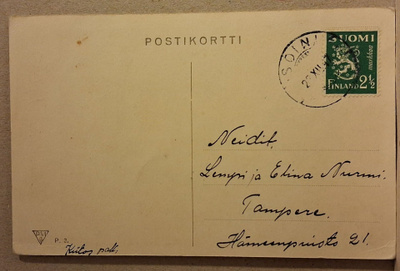 Pyöröleima: Soini painotuote 1947 (414)