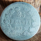 25 PENNIÄ (5kpl) v.1873,1889,1890,1894,1902 hopeaa - pikkukuva 2