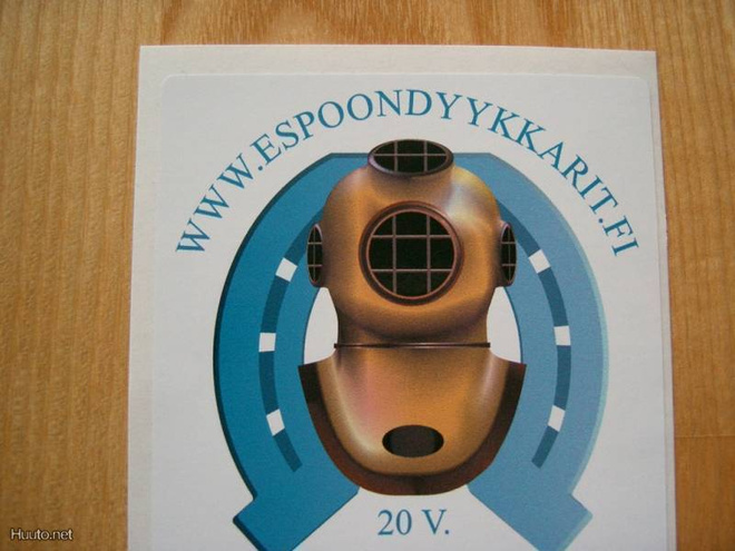 Espoon Dyykkarit 20 vuotta -tarra