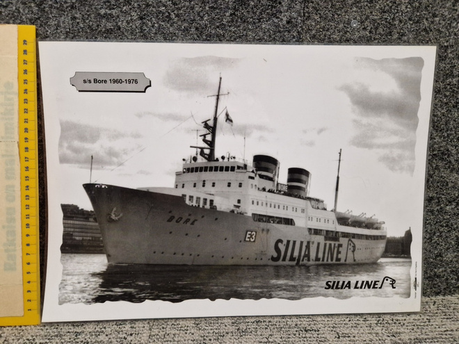 Silja Line Bore höyrylaivan laminoitu kuva 30 x 40 cm