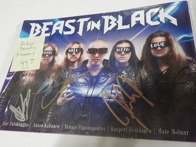 BEAST IN BLACK PROMOKORTTI KOKO BÄNDIN NIMMAREILLA