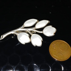 Peace Dove, Crown Trifari hopea solki rintakoru 925 - pikkukuva 4
