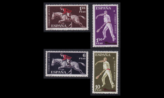Espanja 1211-4 ** Urheilu lentoposti (1960)