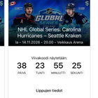 3kpl lippuja NHL Global Series otteluun - pikkukuva 2