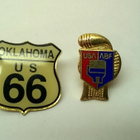 Oklahoma US 66 ja USA/ABF nyrkkeily pinssi - pikkukuva 1