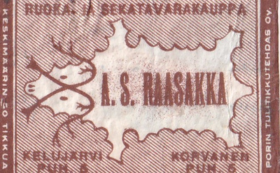 Kelujärvi. Korvanen. A. S. Raasakka   b506