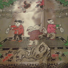 Iso hopeanvärinen pöytäliina, kaunis kuvitus198cm x 146cm - pikkukuva 1