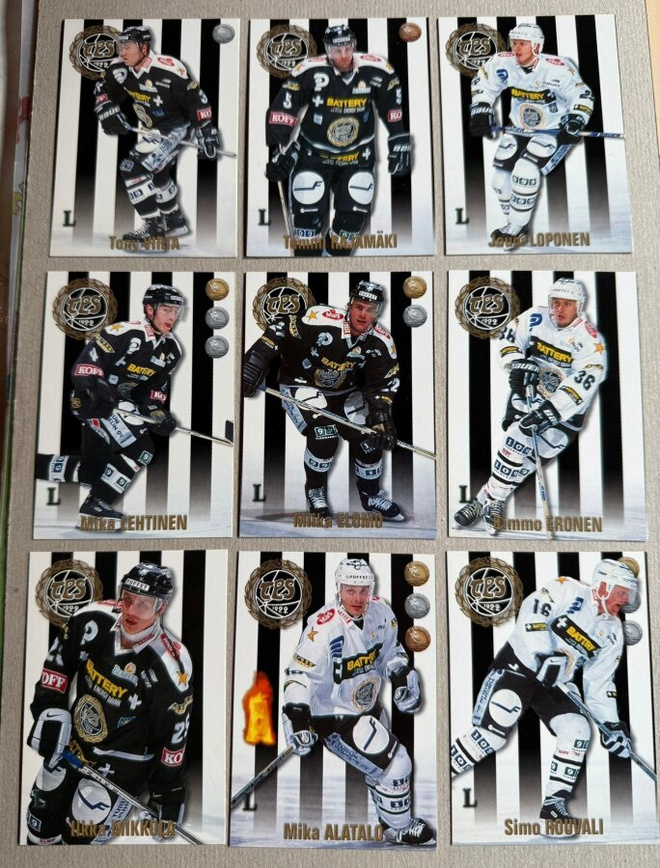 1998-99 Keräilysarja: TPS Turku x 9 korttia