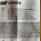 Spit Prima LM8- 14/25 teräsankkuri, 25kpl - pikkukuva 2