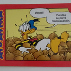"Aku Ankka rahasäkkien päällä"-KULKEMATON POSTIKORTTI - pikkukuva 1