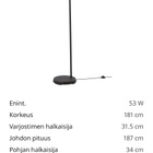 Ikea Hektar jalkalamppu - pikkukuva 3