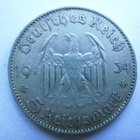 Natsi-Saksa 5 Reichsmark 1934 J Potsdam Garrison Church - pikkukuva 2
