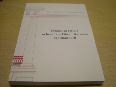 Fennistica estiva in honorem Göran Karlsson septuagenarii