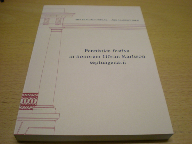 Fennistica estiva in honorem Göran Karlsson septuagenarii
