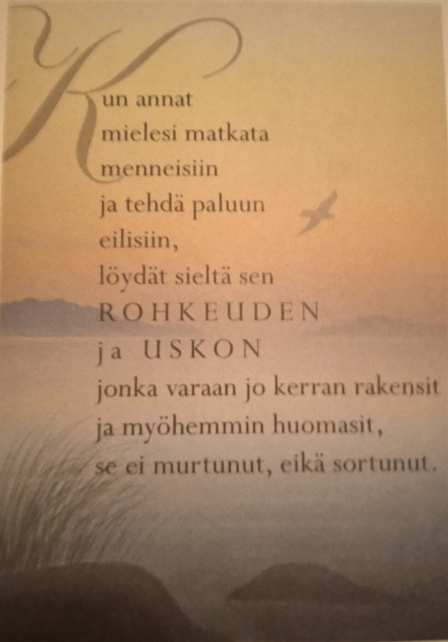 NO 8 -  KUN ANNAT MIELESI MATKATA MENNEISIN JA TEHDÄ PALUUN