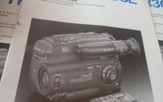 sony vanha videokamera kaikilla herkuilla