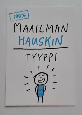"100% Maailman hauskin tyyppi"-KULKEMATON POSTIKORTTI