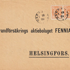 1885 20pVaakuna merkkipari Firmakirjeessä Oulusta-Helsinkiin - pikkukuva 1