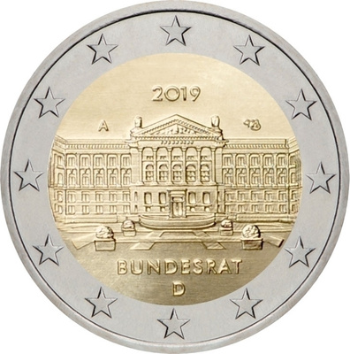 ** SAKSA 2€ 2019 Bundesrat pillerissä **
