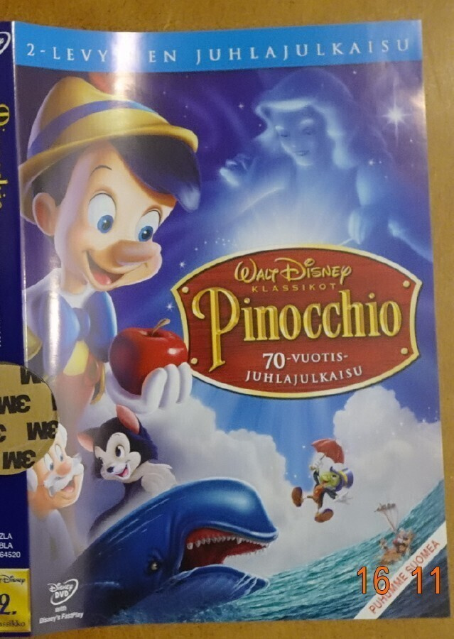 dvd, Pinocchio - 70-vuotisjuhlajulkaisu (Walt Disney) - 2dvd