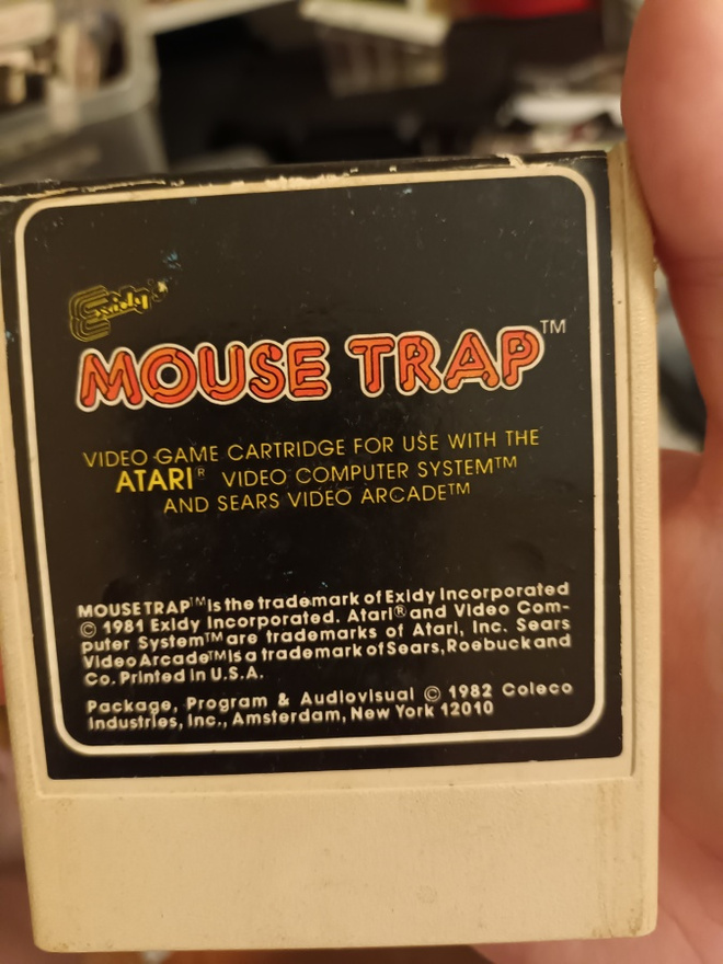 Aito ja alkuperäinen moduuli peli Atari Mouse Trap L RARE