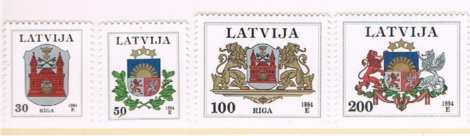 Latvia 1994 - Vaakunat (4)  ++