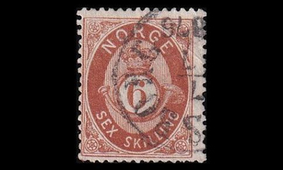 Norja 20 o Postitorvi 6 skilling (1872)