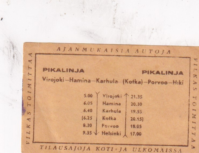 Pikalinja, Vilkas toimittaa ,Ajanmukaisia autoja,  s36