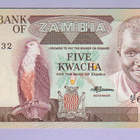 Zambia 5 Kwacha v.1986-87 UNC P-25d - pikkukuva 1