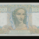 Ranska 1000 Francs 1.9.1949, Minerva ja Hercules, P130b XF- - pikkukuva 2
