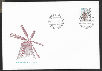 Yleismerkki 1mk 1983 FDC (LAPE R917) numerolla