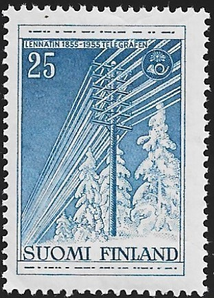 1955 Lennätin 100 vuotta 25 mk ** LaPe 452