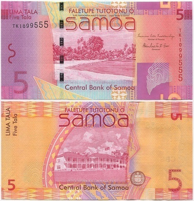 Samoa 5 Tala 2012 (P-38b) UNC