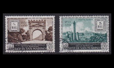 San Marino 624-5 o Romagnan postimerkit 100v (1959)