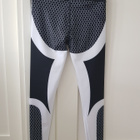 Musta-valkoiset Trikoot / Leggingsit / Leggings - koko S-M - pikkukuva 4