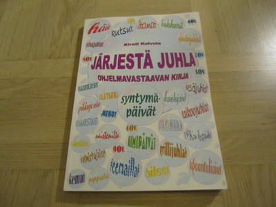 Järjestä juhla ohjelmavastaavan kirja