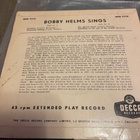 BOBBY HELMS: Bobby Helms Sings * FIN 1958 - pikkukuva 2