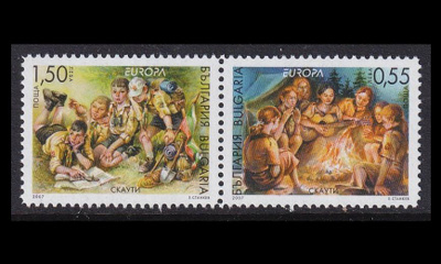 Bulgaria 4794-5p ** Europa partio vihkomerkit (2007)