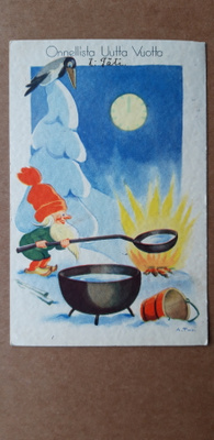 Arnold Tilgmann vanha kortti,  Uusi vuosi kortti v. 1938
